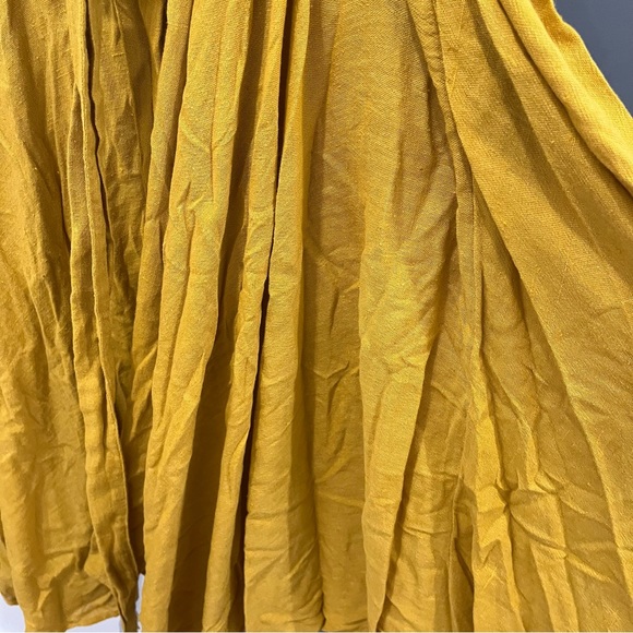 Free People Mustard Yellow Sundown Wrap Maxi Skirt L - Picture 8 of 9